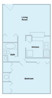 1 BED 1 BATH